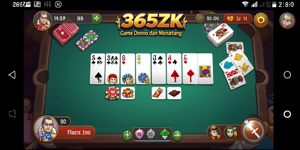 Tampilan gameplay seru dalam 365ZK dengan strategi menantang.