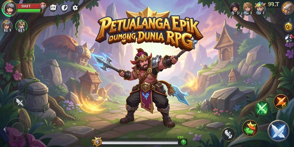 Tangkapan layar gameplay yang menampilkan pertarungan RPG seru.