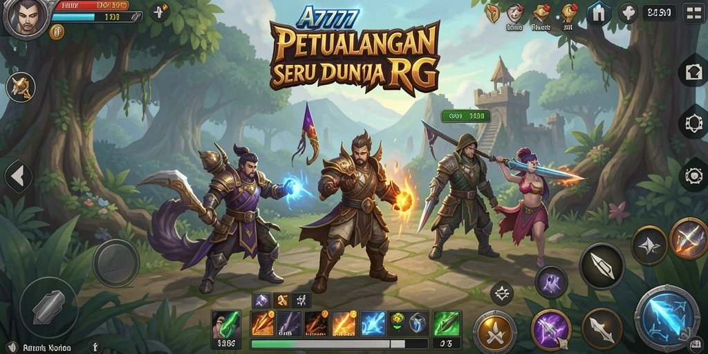 Tangkapan layar gameplay A7777 yang menunjukkan petualangan seru di dunia RPG.