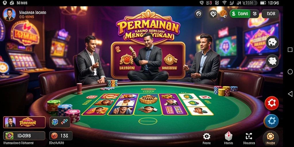 Screenshot ID098 menunjukkan gameplay Kasino yang mengasyikkan dan penuh warna.
