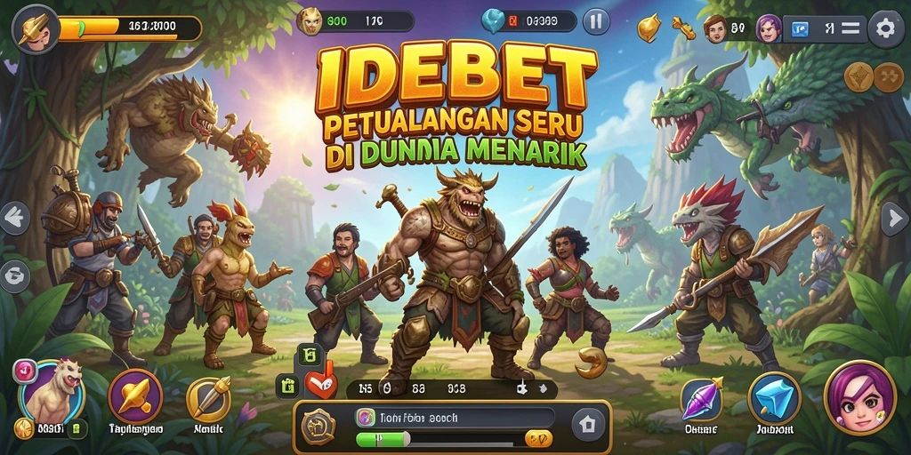 Tangkapan layar gameplay IDEBET yang penuh aksi dan petualangan.