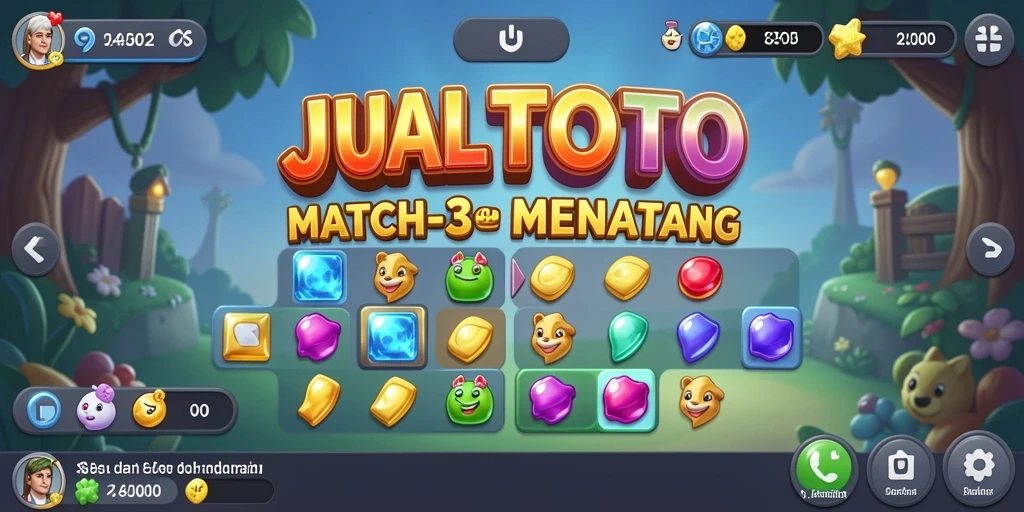 Tampilan gameplay menantang di JUALTOTO dengan objek cerah.